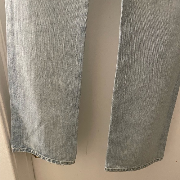 Express vintage light wash low rise flared jeans size 5/6 Long - Picture 4 of 10